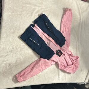 Pink and Navy Blue Swiss Tech jacket